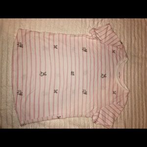 Kids pink and white shirt